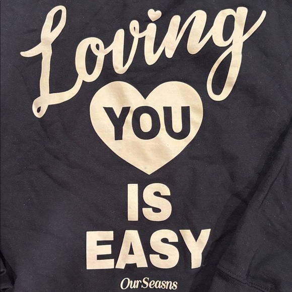 OURSEASNS “loving you is easy” unisex crew neck - Picture 3 of 4